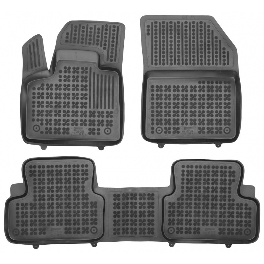 Modeliniai guminiai kilimėliai Citroen DS7 Crossback (2018➝) paaukštintos grindys gale