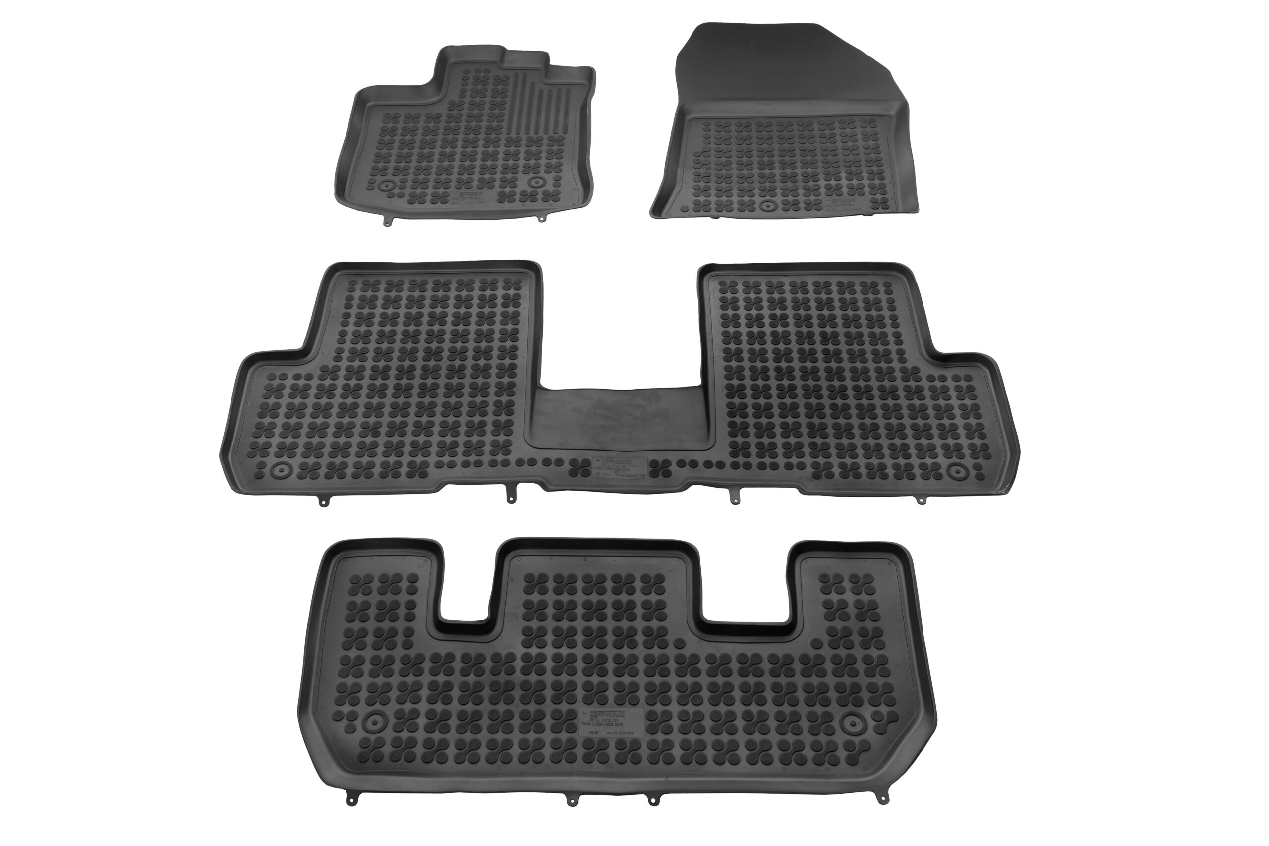 Modeliniai guminiai kilimėliai Dacia Lodgy (2012➝) 7 vietų