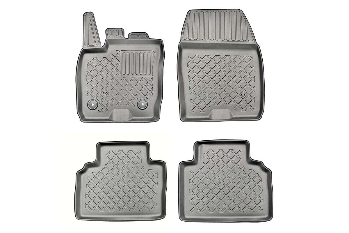 Guminiai kilimėliai Ford Tourneo Courier 2014➝ 5 vietų su borteliais