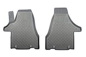 Guminiai kilimėliai Volkswagen Transporter Caravelle Multivan T5 (2003-2015) priekiniai su borteliais