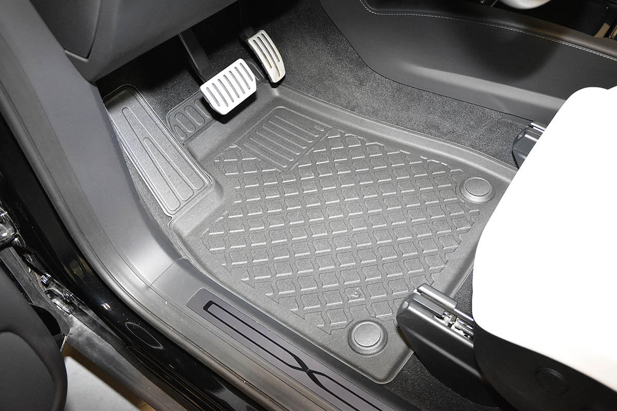 Guminiai kilimėliai Tesla Model X 2015➝ priekiniai su borteliais - Image 3