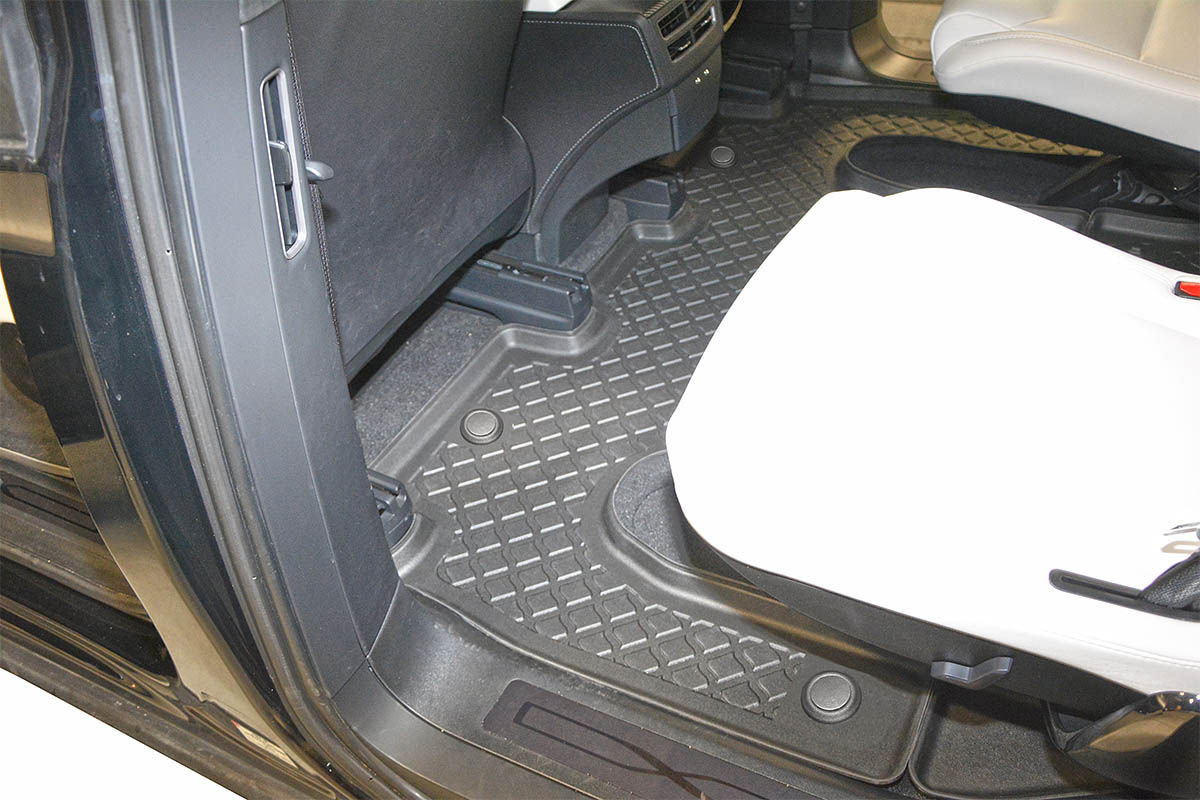 Guminiai kilimėliai Tesla Model X 2015➝ 2 eilė su borteliais - Image 2