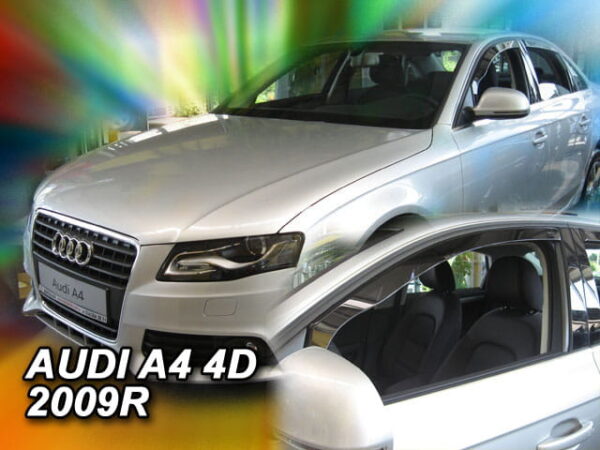 Langų vėjo deflektoriai Audi A4 B8 Sedanas (2007-2015) priekiniai ir galiniai