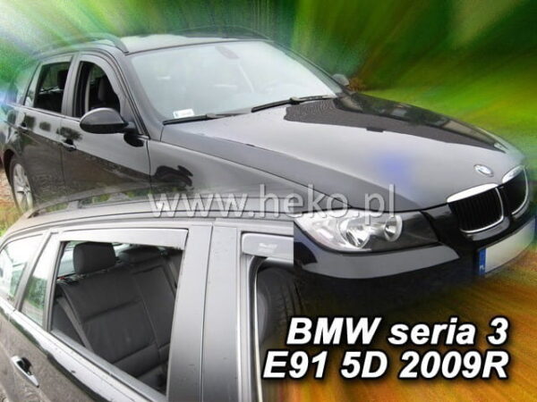 Langų vėjo deflektoriai BMW 3 serija E91 Universalas (2005-2012) priekiniai ir galiniai