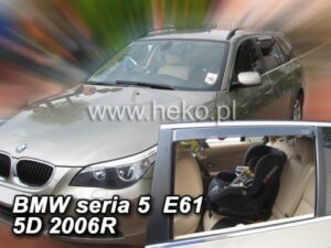 Langų vėjo deflektoriai BMW 5 serija E61 Universalas (2003-2010) priekiniai ir galiniai