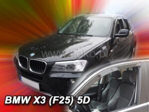 Langų vėjo deflektoriai BMW X3 F25 (2010-2017) priekiniai