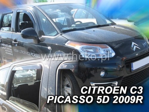 Langų vėjo deflektoriai Citroen C3 Picasso (2009-2017) priekiniai ir galiniai