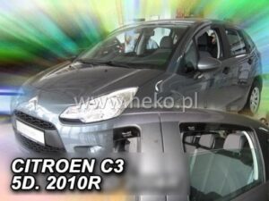 Langų vėjo deflektoriai Citroen C3 II (2009-2017) priekiniai ir galiniai
