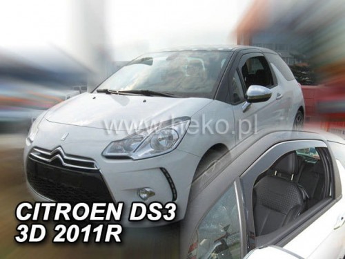 Langų vėjo deflektoriai Citroen DS3 (2010-2019) 3 durų priekiniai