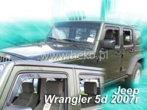 Langų vėjo deflektoriai Jeep Wrangler JK (2007-2018) priekiniai ir galiniai