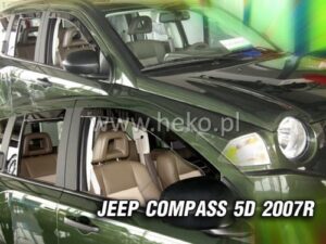 Langų vėjo deflektoriai Jeep Compass I (2007-2016) priekiniai ir galiniai