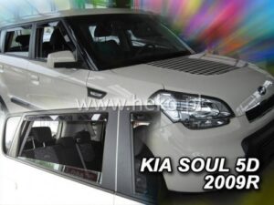 Langų vėjo deflektoriai Kia Soul I (2009-2014) priekiniai ir galiniai