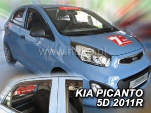 Langų vėjo deflektoriai Kia Picanto II (2011-2017) 5 durų priekiniai ir galiniai