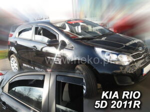 Langų vėjo deflektoriai Kia Rio III Hatchback (2011-2017) priekiniai ir galiniai
