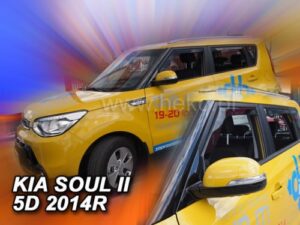 Langų vėjo deflektoriai Kia Soul II (2014-2019) priekiniai ir galiniai