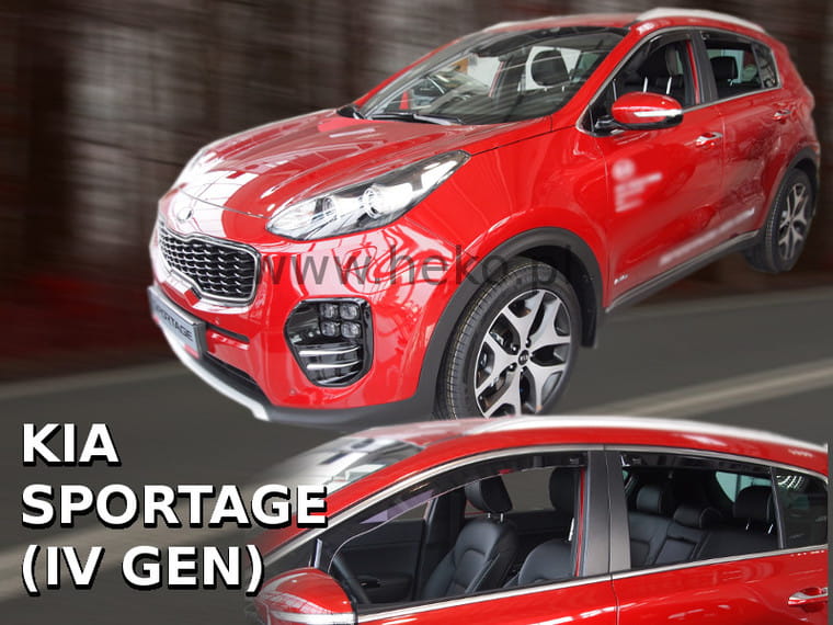 Langų vėjo deflektoriai Kia Sportage IV (2015-2021) priekiniai ir galiniai