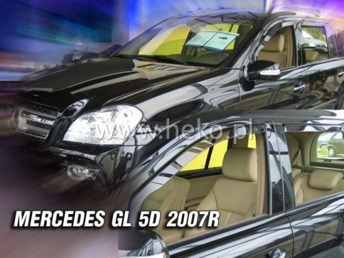 Langų vėjo deflektoriai Mercedes GL-klasė X164 (2006-2012) priekiniai ir galiniai