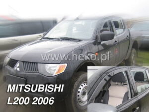 Langų vėjo deflektoriai Mitsubishi L200 IV (2007-2016) Double Cab priekiniai ir galiniai
