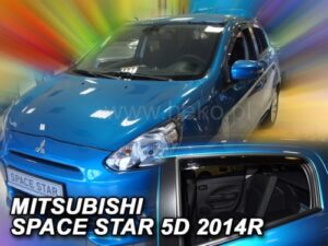 Langų vėjo deflektoriai Mitsubishi Space Star (2013➝) priekiniai ir galiniai