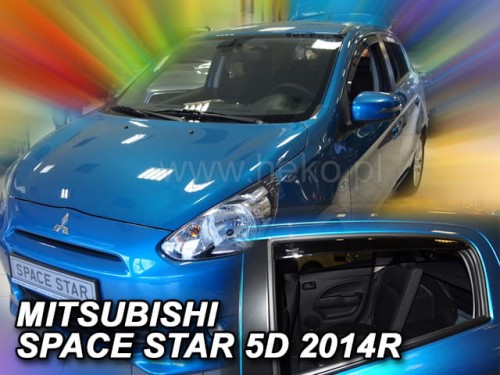 Langų vėjo deflektoriai Mitsubishi Space Star (2013➝) priekiniai ir galiniai