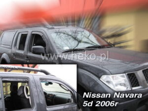 Langų vėjo deflektoriai Nissan Navara D40 (2005-2015) priekiniai ir galiniai