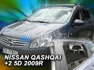 Langų vėjo deflektoriai Nissan Qashqai+2 NJ10 (2008-2013) priekiniai ir galiniai