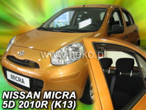 Langų vėjo deflektoriai Nissan Micra K13 (2010-2017) 5 durų priekiniai ir galiniai