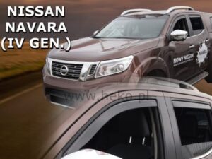 Langų vėjo deflektoriai Nissan Navara D23 (2016➝) priekiniai ir galiniai