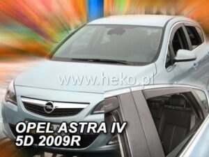 Langų vėjo deflektoriai Opel Astra J Hatchback (2009-2015) 5 durų priekiniai ir galiniai