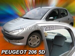 Langų vėjo deflektoriai Peugeot 206 (1998-2012) 5 durų priekiniai ir galiniai