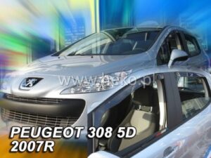 Langų vėjo deflektoriai Peugeot 308 I (2007-2013) 5 durų priekiniai ir galiniai