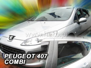 Langų vėjo deflektoriai Peugeot 407 Universalas (2004-2011) priekiniai ir galiniai