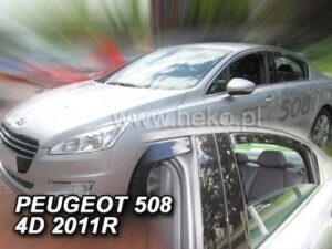 Langų vėjo deflektoriai Peugeot 508 I Sedanas (2010-2018) priekiniai ir galiniai.