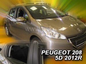Langų vėjo deflektoriai Peugeot 208 I (2012-2019) 5 durų priekiniai ir galiniai