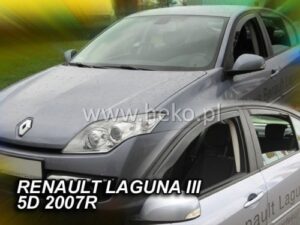 Langų vėjo deflektoriai Renault Laguna III Hatchback (2007-2015) priekiniai ir galiniai