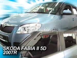 Langų vėjo deflektoriai Škoda Fabia II (2007-2014) priekiniai