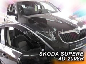 Langų vėjo deflektoriai Škoda Superb II (2008-2015) priekiniai