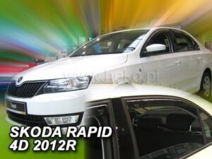 Langų vėjo deflektoriai Škoda Rapid Sedanas (2012-2019) priekiniai ir galiniai
