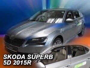 Langų vėjo deflektoriai Škoda Superb III Sedanas (2015-) priekiniai ir galiniai