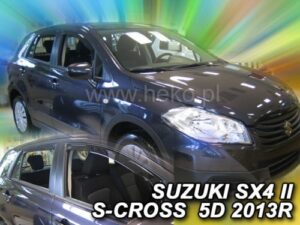Langų vėjo deflektoriai Suzuki SX4 S-Cross (2013-2021) priekiniai ir galiniai