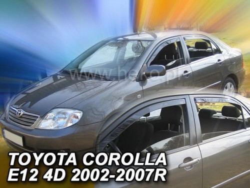 Langų vėjo deflektoriai Toyota Corolla E120 Sedanas (2002-2007) priekiniai ir galiniai