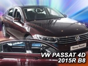 Langų vėjo deflektoriai Volkswagen Passat B8 Sedanas (2014➝) priekiniai ir galiniai