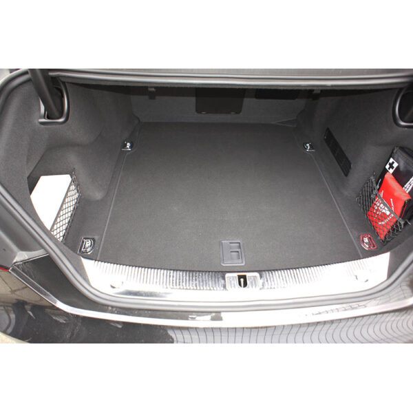 Modelinis bagažinės kilimėlis Audi A8 D4 (2013-2017) paaukštintais kraštais (Su siauru atsarginiu ratu) - Image 4