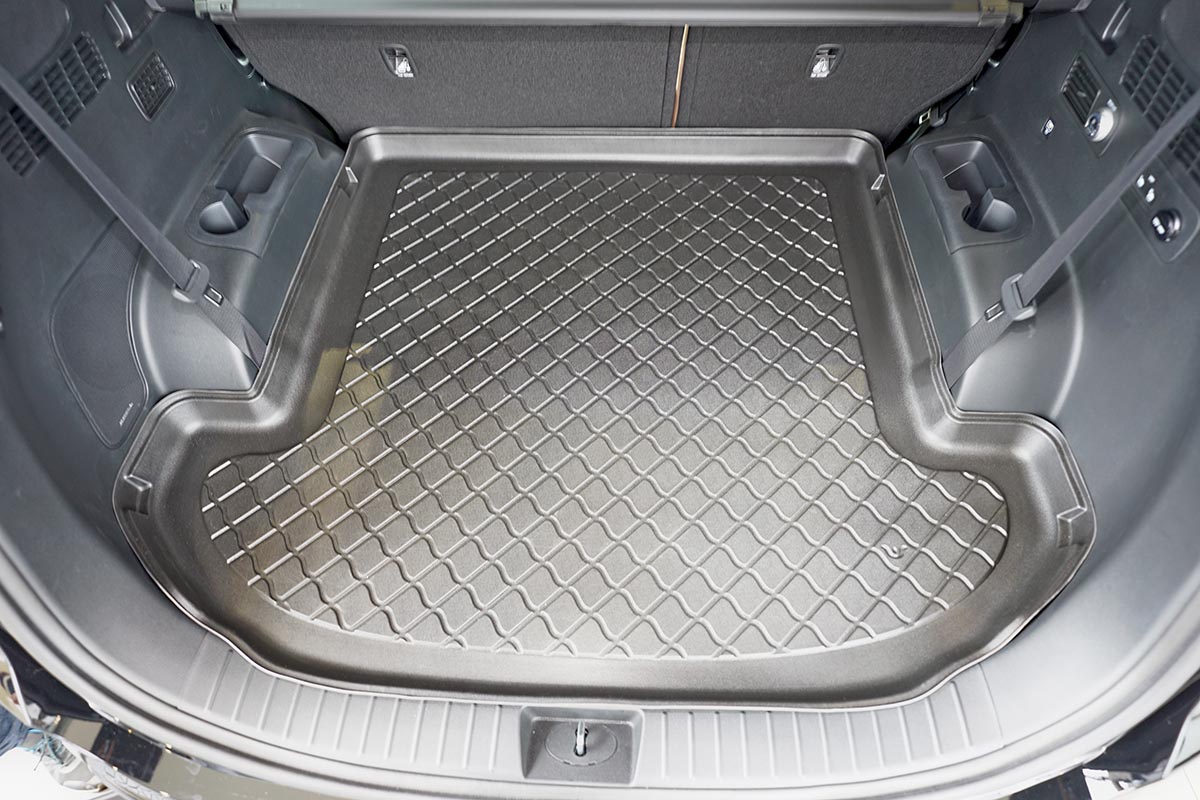 Modelinis bagažinės kilimėlis Hyundai Santa Fe IV (2020➝) 7 vietų paaukštintais kraštais - Image 3