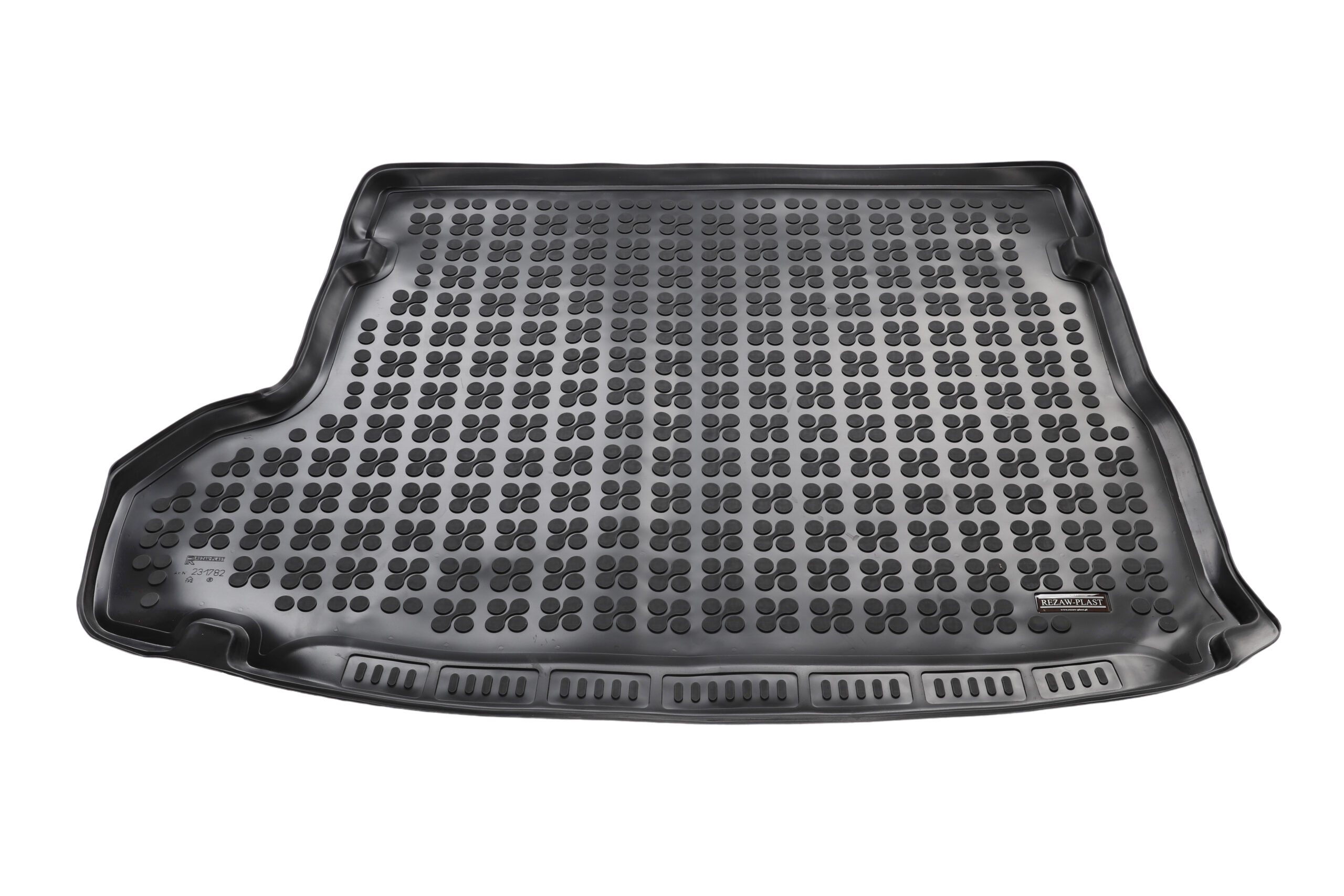 Guminis bagažinės kilimėlis Toyota Highlander III (2013-2020) Hybrid 7 vietų su nulenkta 3 eile